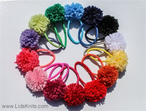 Pom Pom Ponytails For