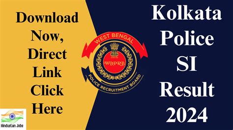 Kolkata Police SI Result 2024 Cutoff Marks Check Here