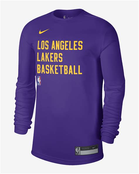 Camisola De Manga Comprida Nba Nike Dri Fit Los Angeles Lakers Practice