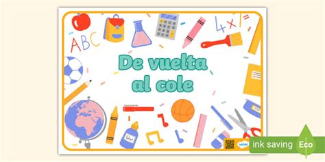 Cartel De Vuelta Al Cole Twinkl Profesor Hizo Twinkl