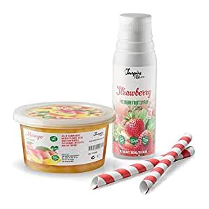 INSPIRE FOOD Bubble Tea Perlen Set 1x Mango Popping Boba Fruchtperlen