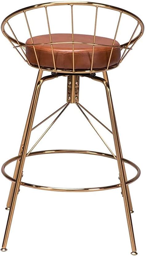 Aklaus Swivel Metal Bar Stools Set Of Bar Height Stools Gold