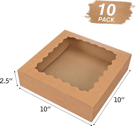 Moretoes 10 Cajas Para Tartas De 10 X 10 X 2 5 Pulgadas Cajas De