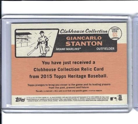 2015 Topps Heritage Clubhouse Collection Relics Giancarlo Stanton CCR