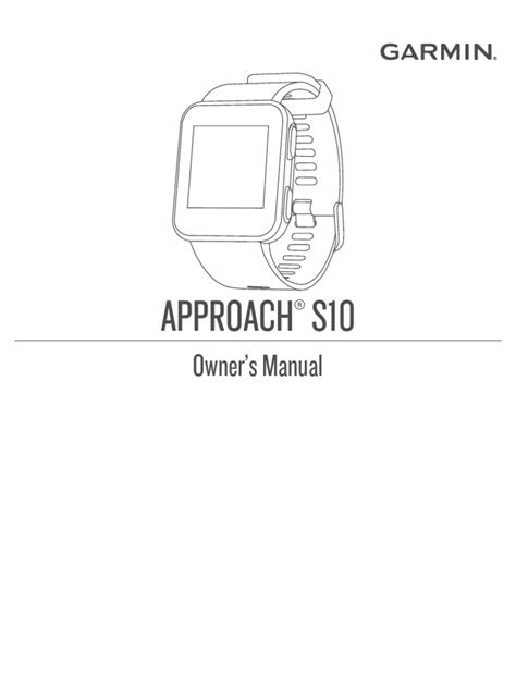 Garmin Approach S10 Manual | PDF | Golf Course | Computing