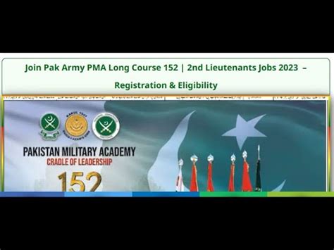 Join Pak Army PMA Long Course 152 2023 Apply Online YouTube