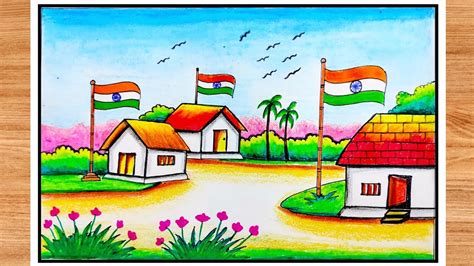 Har Ghar Tiranga Drawing Independence Day Drawing Republic Day Drawing Youtube