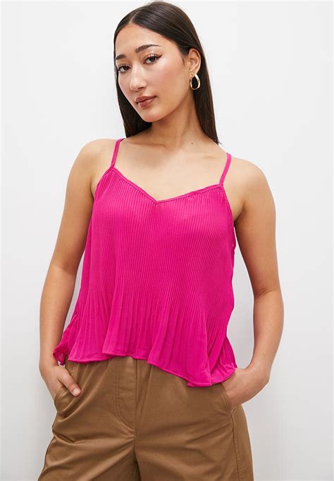 Pleated Cami Cerise Superbalist T Shirts Vests Camis Superbalist