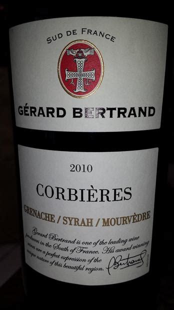 2010 Gérard Bertrand Corbières Grenachesyrahmourvedre France