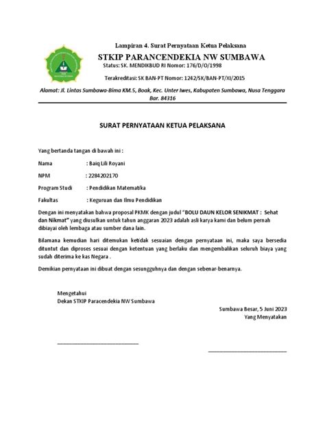 1 Surat Rekomendasi Atau Keterangan Umkm Pdf