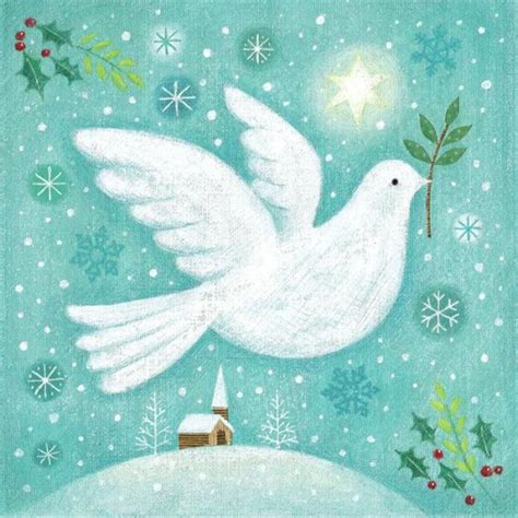 Christmas Peace Dove Deco Noel Nature, Charity Christmas Cards, Peace ...