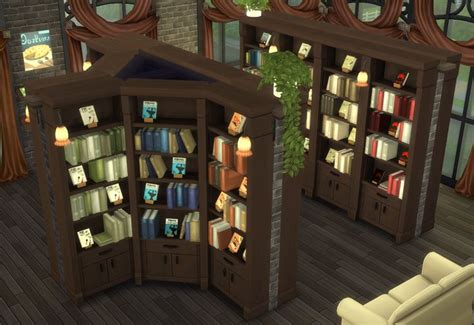 Retail Bookstore Set Sims House Sims House Design Sims Cc Furniture