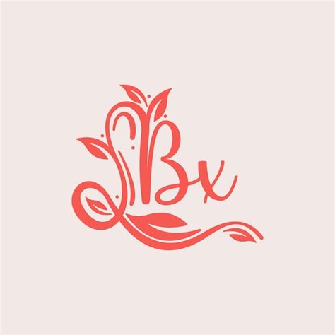 Logotipo De La Letra Bx De La Naturaleza Diseño Del Logotipo Vectorial