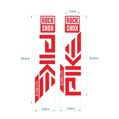 Rockshox Pike Ult Fork Sticker For Mtb Cycling Decals Clear