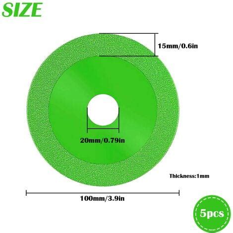 CCYKXA Disque de Coupe de Verre Disque à Tronçonner Verre 5 PCS Meule à