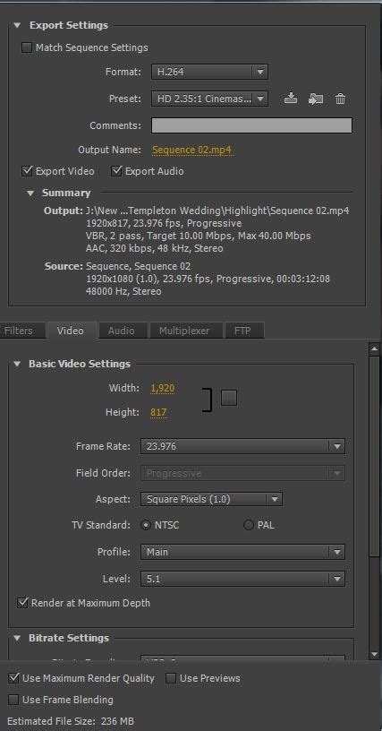 Premiere Pro :: 2:35:1 :: Cinemascope/Anamorphic Crop Settings & PSD ...