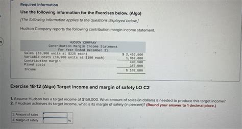 Solved Required Information Use The Following Information Chegg