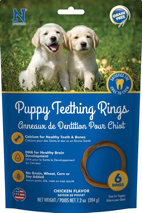 Best by 12/2024--N-Bone Puppy Teething Rings, Grain-Free Chicken Flavor ...