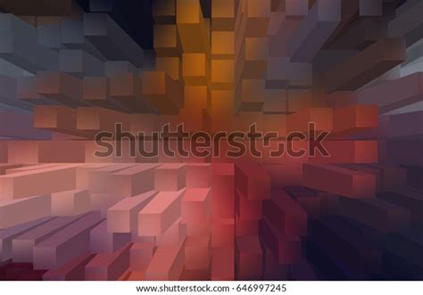 Modern Abstract Colorful 3d Block Background Stock Illustration