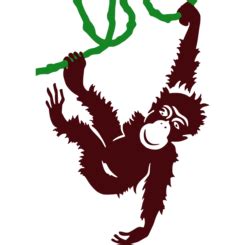 Hanging Monkey Vector for Free Download | FreeImages