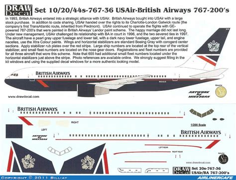 Drawdecal Boeing 767 200 8899 Airlinercafe