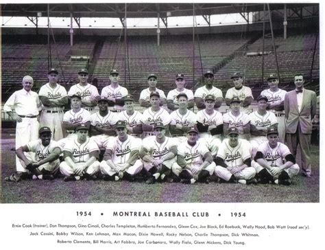 1954 Montreal Royals Team Photo Glenn Cox Cooperstowners In Canada