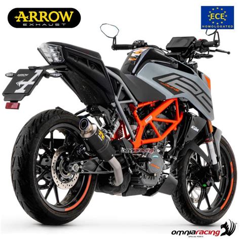 Arrow Exhaust Gp2 Slip On Steel Dark Approved For Ktm Duke 125