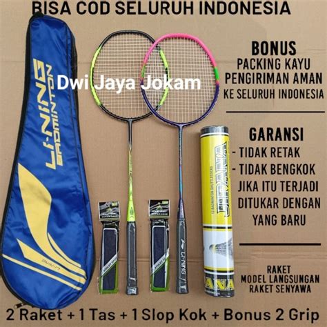 Jual Paket Lengkap Raket Badminton Tas Shuttlecock Dan Grip Shopee