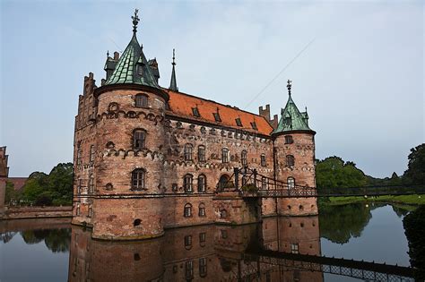 Egeskov城堡 Funen丹麦数字艺术旅行房子奢华吸引力住宅童话故事旅游历史性反射高清图片下载 正版图片321114290 摄图网