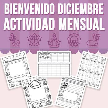 Bienvenido Diciembre Actividad Mensual By Class Plus TpT