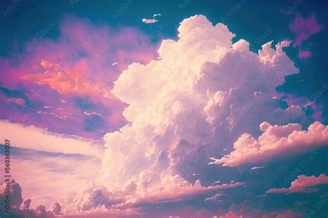 Cloudy sky background wallpaper Stock Illustration | Adobe Stock