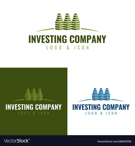 Investing and real estate company logo icon Vector Image