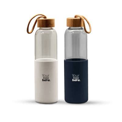 Custom Glass Water Bottle with Sleeve Printing - Merchlist