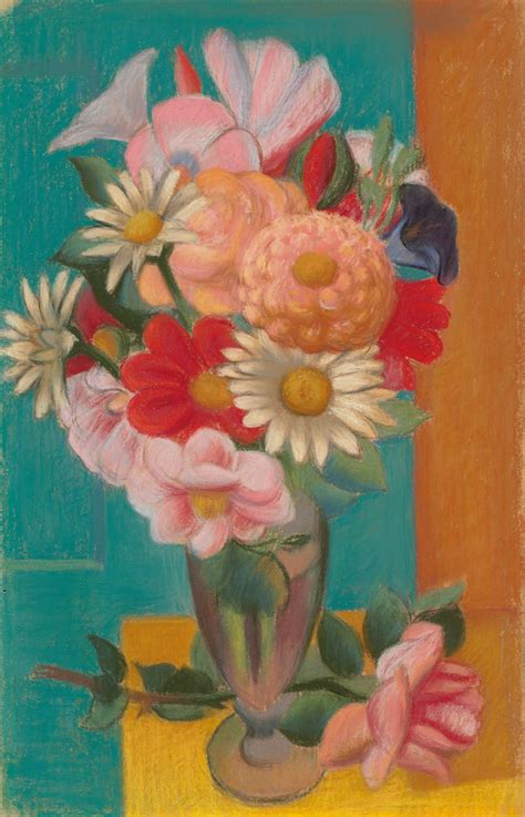 Mark Gertler 1891 1939 Flowers In A Vase Christies