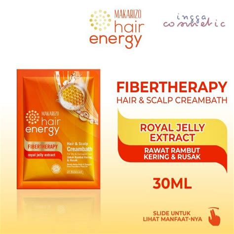 Makarizo Hair Energy Fibertherapy Hair Scalp Creambath Royal Jelly 30g