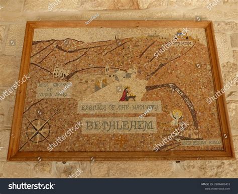 Picture Showing Old Map Bethlehem Inside Stock Photo 2206683431 ...