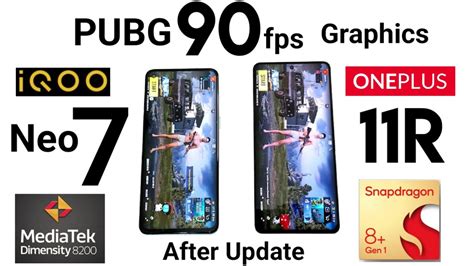 Oneplus 11r Vs Iqoo Neo 7 Pubg 90fps Graphics After Update 🔥🔥🔥