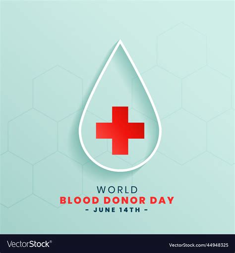 Healthcare World Blood Donor Day Concept Poster Vector Image