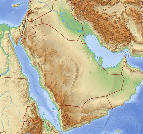 Relief map of the Arabian Peninsula : r/MapPorn