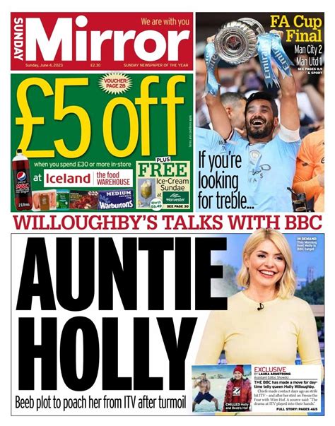 Sunday Mirror Front Page Th Of June Tomorrow S Papers Today