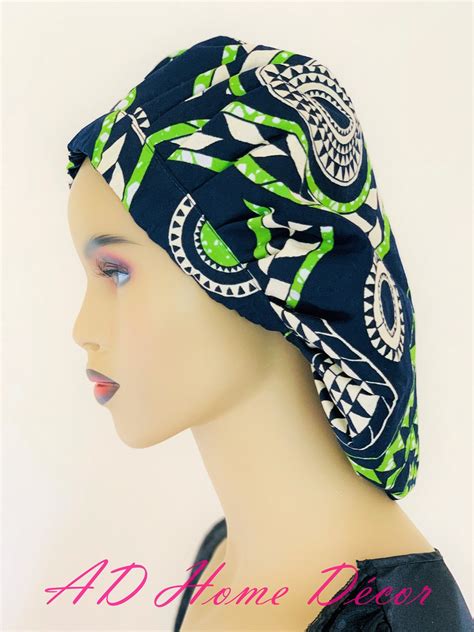 Metropolis Medium Large Adjustable Ankara Print Bonnet Etsy