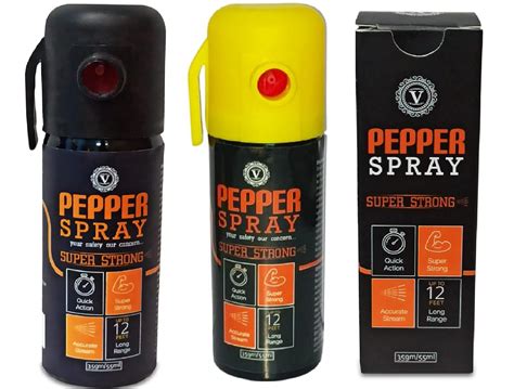 Pepper Spray Self Defence Chilli For Woman Safety 110 Ml Blackyellow Pk 2 Garden