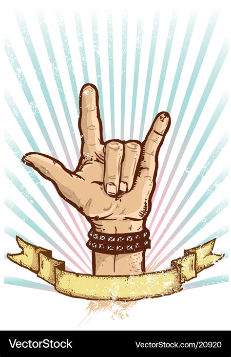 Rock and roll fist Royalty Free Vector Image - VectorStock