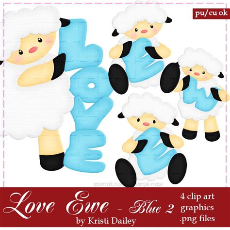 Love Ewe Teal Valentines Day Sheep Clip Art By Kristi Dailey Clip