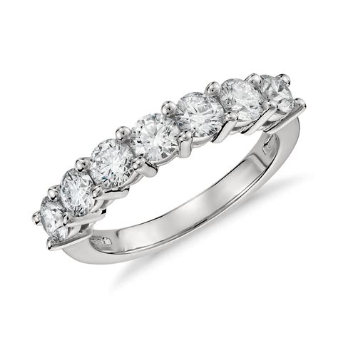 Blue Nile Signature Seven Stone Diamond Ring In Platinum 150 Ct Tw