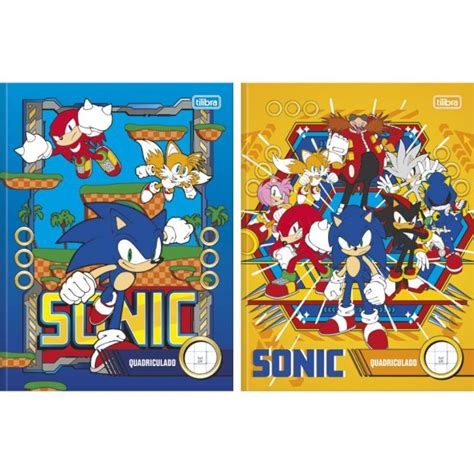 Caderno Quadriculado Brochura Univ X Mm Capa Dura Fls Sonic