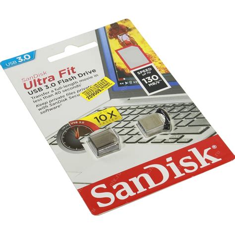 SanDisk Ultra Fit USB 3 0 Flash Drive 64GB SDCZ43 064G Black