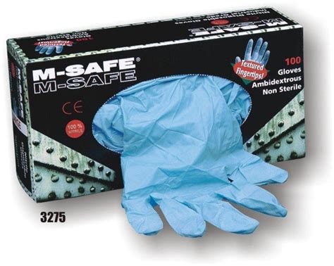 Majestic 3275 5 6 Mil Blue Nitrile Disposable Gloves Powdered Blue Ca