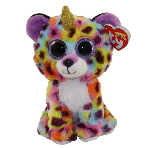 Beanie Boos Beanie Boos - TY Beanie Boos - Giselle Uni-Leopard Horn (Glitter Eyes) Small 6" Plush ...