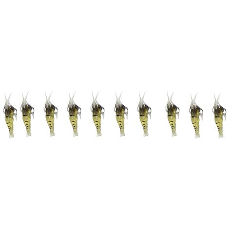 10 Pcs Shrimp Fishing Simulation Soft Prawn Lure Hook Tackle Bait Sea